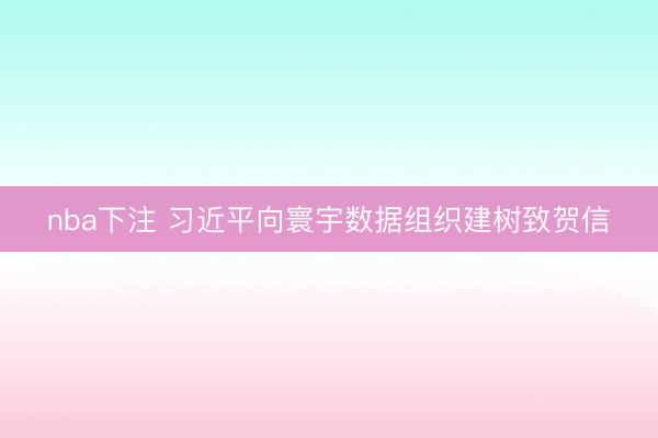 nba下注 习近平向寰宇数据组织建树致贺信
