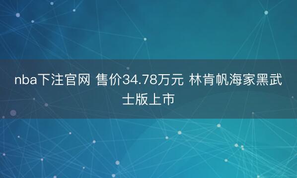 nba下注官网 售价34.78万元 林肯帆海家黑武士版上市